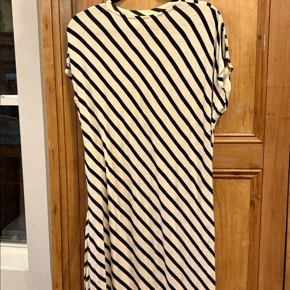 Compania Fantastica Striped Black and White Maxi Dress New L - Picture 4 of 4